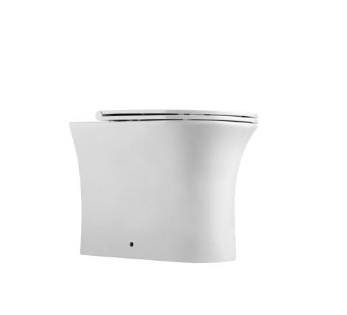 Унитаз приставной Agger AT01200 белый с сиденьем микролифт каскадный смыв - фото 3