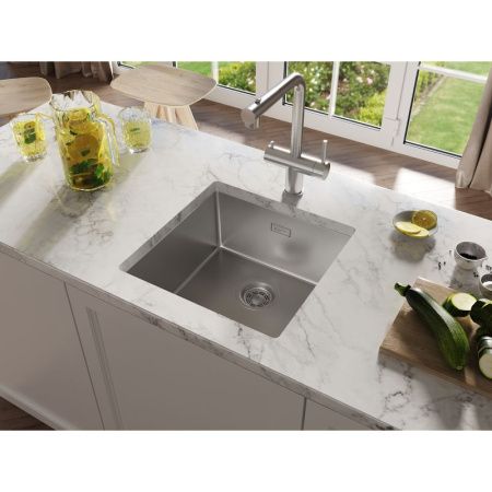 Кухонная мойка Grandex Aqua 501135 45х45 цвет серый поверхность матовая