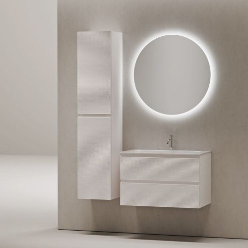 Тумба под раковину Sancos FOLK FL80W 80х40 подвесная цвет белый - фото 3