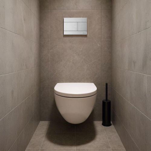 Клавиша смыва механическая Iberica Blanca INOX-R IB.B015.01 цвет серый - фото 3