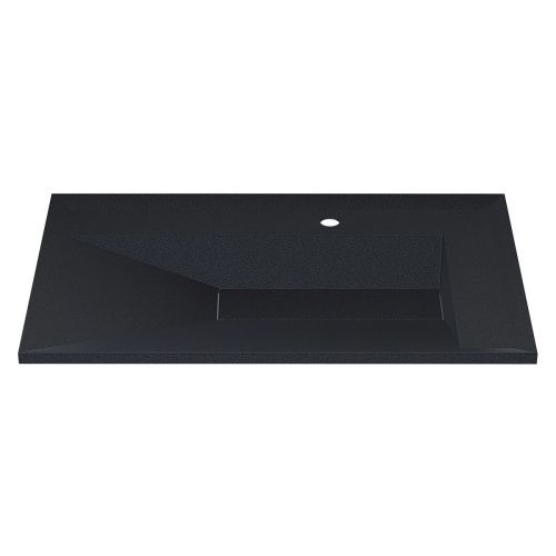 Раковина из искусственного камня Uperwood Lotus Quartz 29192032 80х50 полувстраиваемая цвет черный - фото 3