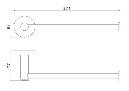 Полотенцедержатель Aquatek ЕВРОПА AQ4119CR