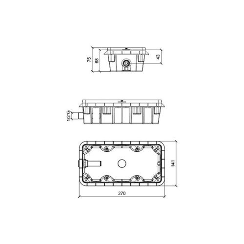 Встраиваемая часть для настенного каскадного излива Almar E003191 - фото 2
