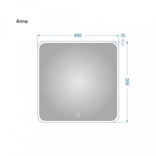 Зеркало с подсветкой Alavann Anna ALV0019001 80х80 подвесное - фото 4