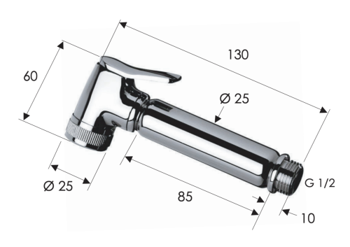 Лейка гигиенического душа Remer 332OLX хром - фото 2