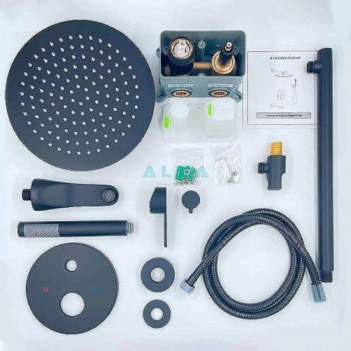 Душевая система ALMAes Marita TVZ-8833 встраиваемая в стену цвет черный - фото 3