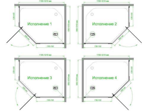 Душевой уголок Royal Bath TR RB1210TR-T 120х100 стекло прозрачное профиль белый без поддона - фото 3