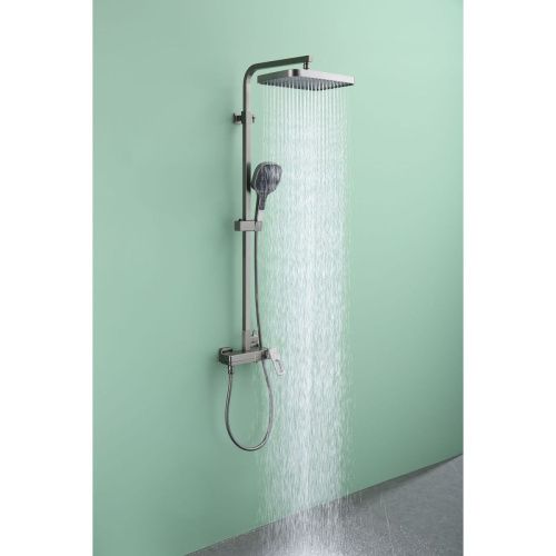 Душевая стойка Raglo R51 R51.24.09 настенная цвет серый - фото 5