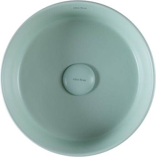 Раковина керамическая Allen Brau Fantasy 4.11033.MT 40х40 накладная цвет зеленый без отверстий под смеситель - фото 2
