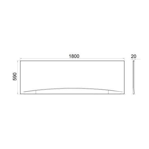Экран фронтальный для ванны 1ACreal Palermo/Цезарь Щ0000028763 - фото 2