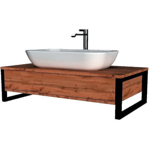 Тумба под раковину 1MarKa Grunge Loft Ц0000015940 70х50 подвесная цвет коричневый - фото 2