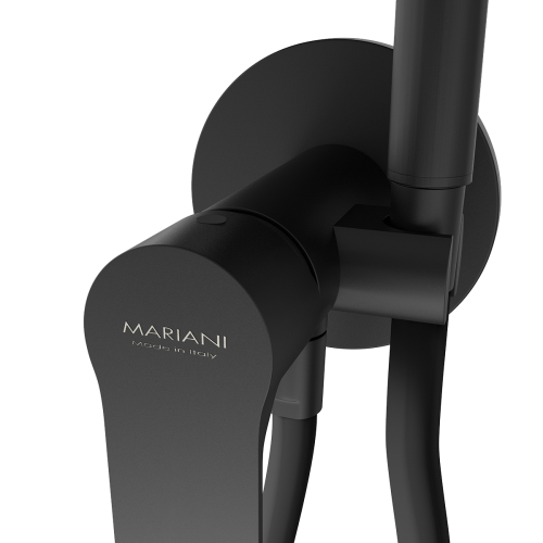 Гигиенический душ со смесителем Mariani B14185KLW черный - фото 3