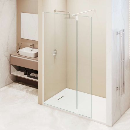 Душевая перегородка RGW Walk In 351005083-15 80х195 стекло прозрачное профиль белый