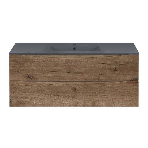 Тумба под раковину Vincea Mia VMC-2MC120VO 120х50 подвесная цвет коричневый - фото 5