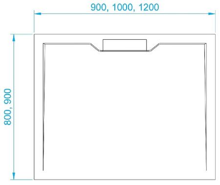 Душевой поддон из искусственного камня RGW STE 52342810-15 100х80 белый без ножек