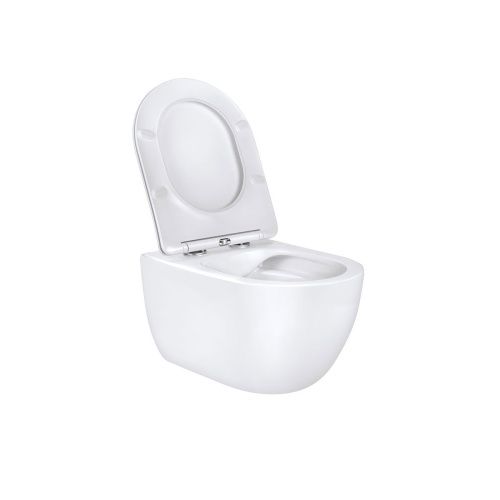 Унитаз подвесной Vincea Evo VT1-34 белый с сиденьем микролифт безободковый душевой смыв - фото 5