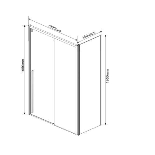 Душевой уголок Vincea Lugano VSR-1L1013CLB-1 130х100 стекло прозрачное профиль черный без поддона - фото 4