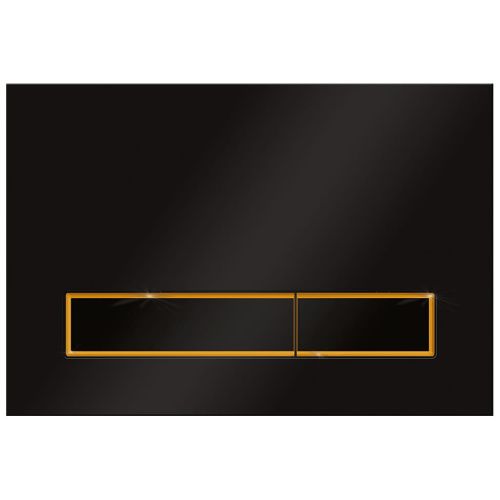 Клавиша смыва механическая KK POL Vitrum Grande V4 Orbis SPP/020/0/K цвет черный/золото - фото 2