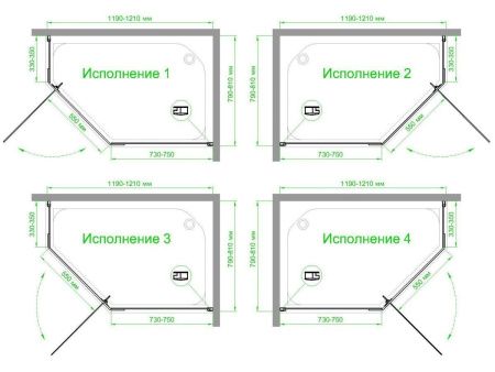 Душевой уголок Royal Bath TR RB1280TR-T 120х80 стекло прозрачное профиль белый без поддона