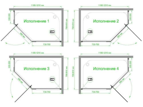 Душевой уголок Royal Bath TR RB1280TR-T 120х80 стекло прозрачное профиль белый без поддона - фото 4