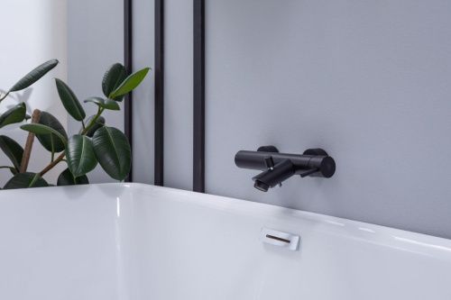 Смеситель для ванны с душем Paffoni Light LIG022NO настенный черный - фото 4