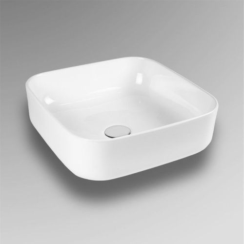 Раковина из сантехнического фарфора Bond Cube S57-380 40х40 накладная цвет белый без отверстий под смеситель - фото 5