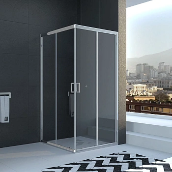 Душевой уголок Veconi Rovigo RV11-80-01-C5 80х80 стекло прозрачное профиль хром без поддона
