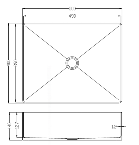 Раковина из нержавеющей стали AltroBagno Accordo AltroBagnoAccordo001012BrAn 50х40 накладная цвет бронза - фото 5