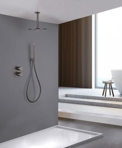 Душевая система Abber AF8121NG встраиваемая в стену цвет серый - фото 2