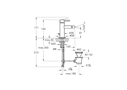 Смеситель Vitra Origin A4255926 на биде медь - фото 2