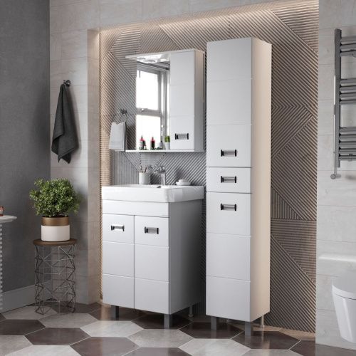 Тумба под раковину Onika Балтика 105521 50х40 напольная цвет белый - фото 4