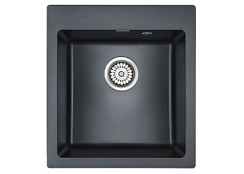 Кухонная мойка Paulmark KANTE 45 PM104651-BLM 45х50 цвет черный
