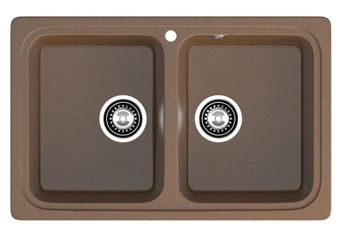 Кухонная мойка Granfest Standart S-780K терракот 80х50 цвет коричневый поверхность матовая