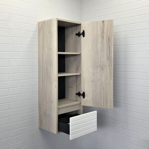 Шкаф-пенал Comforty Страсбург 00-00006574CF 40х110 подвесной цвет белый/бежевый - фото 3