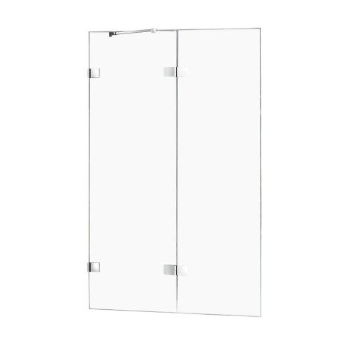 Душевая шторка на ванну New Trendy AVEXA EXK-1962 140х150 стекло прозрачное профиль хром ориентация левая