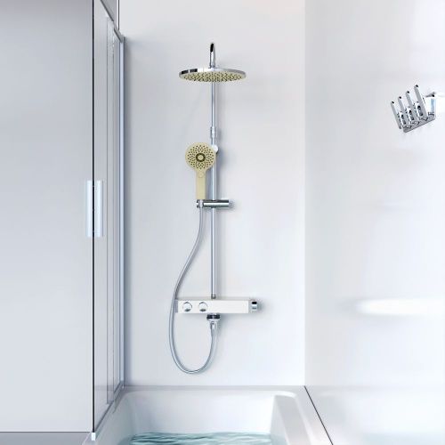 Комплект акриловой ванны с душевой системой со шторкой и аксессуарами Am.Pm Inspire V2.0 WK52EB 180х80 пристенная прямоугольная с каркасом - фото 4