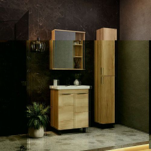 Тумба под раковину Onika Легран 107067 70х50 напольная цвет коричневый - фото 4