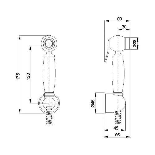 Гигиеническая лейка D-Lin D61045 цвет хром - фото 2