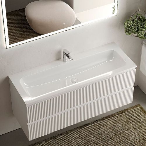 Тумба под раковину Sancos SNOB R SNR120W 120х40 подвесная цвет белый - фото 3