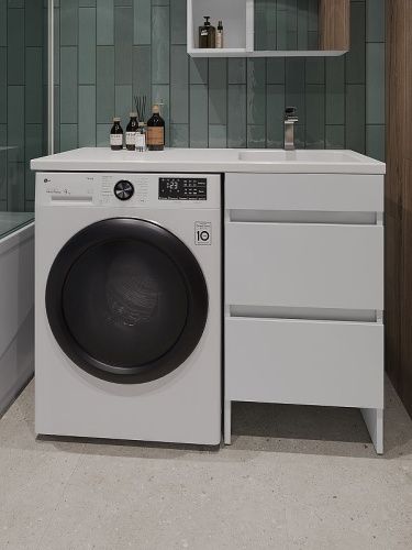 Тумба с раковиной Orange Sistema ST-110TUW+RAR 110х50 напольная цвет белый - фото 2