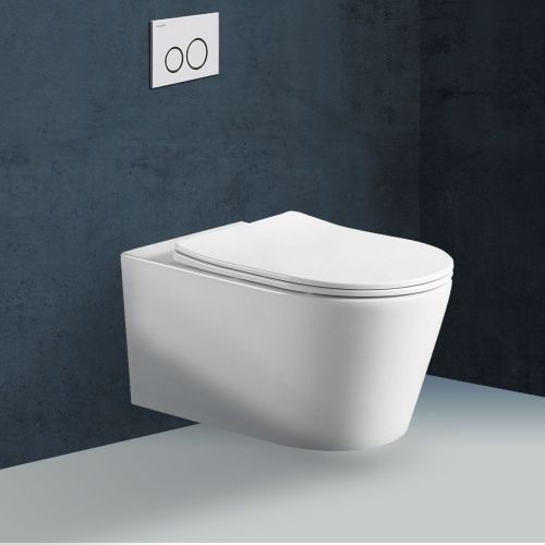 Унитаз подвесной Vincea Cute VT1-24 белый с сиденьем микролифт безободковый душевой смыв - фото 2