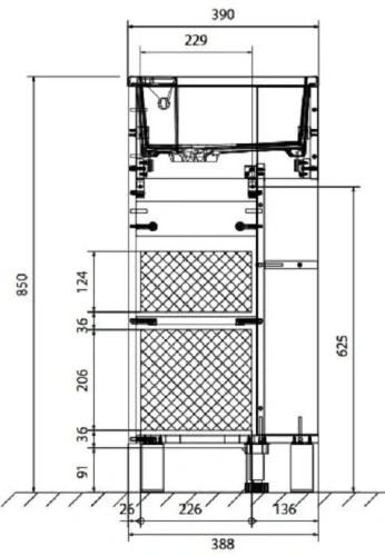 Тумба с раковиной 1MarKa Laura У85929 40х20 напольная цвет белый - фото 3