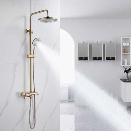 Душевая стойка Rose R3936G настенная цвет золото