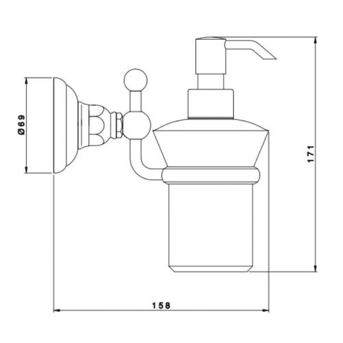 Дозатор Nicolazzi Accessori Classica R1489CR - фото 2