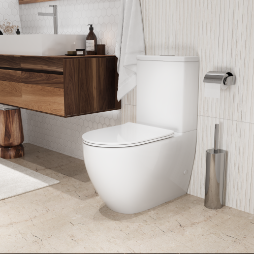 Унитаз напольный с бачком Grossman GR-4446BMS черный с сиденьем микролифт безободковый смыв торнадо - фото 5