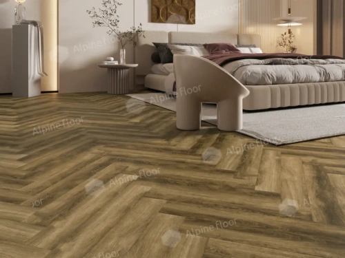 Ламинат Alpine Floor Herringbone 8 Pro New LF102-9 Дуб Марсель толщина 0.8 см 33 класс 606х101 - фото 2