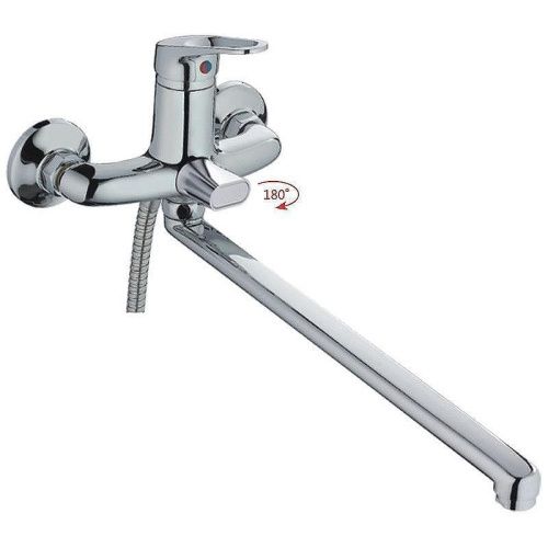 Смеситель для ванны и душа Haiba HB13 HB2213 настенный хром - фото 2