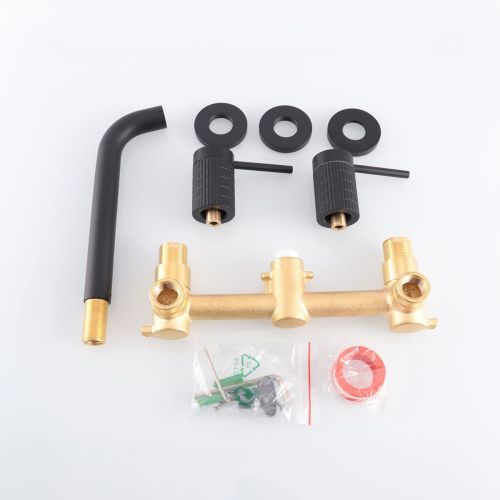 Смеситель для раковины Vincea Groove VBFW-4G1MB встраиваемый в стену черный - фото 5