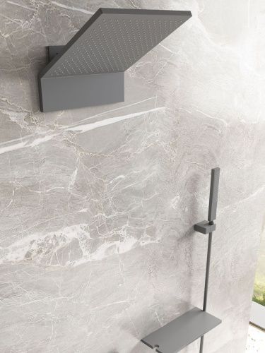 Душевая система Vincea VSFW-2F11TGM встраиваемая в стену цвет вороненая сталь с термостатом - фото 5