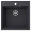 Кухонная мойка Ulgran Quartz Forte 505-08 50х50 цвет черный поверхность матовая